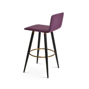 Soho Concept Corona Ana Full Upholstery Barstools & Counterstools - Premium Wool, Stylish Metal Bases, 10-year Guarantee Black,Brass  Soho-concept-dining-chair-07598