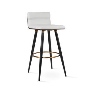 Soho Concept Corona Ana Barstools & Counterstools - Stylish Plywood Seats With Soft Upholstery & Elegant Bases Black,Walnut,White  Soho-concept-dining-chair-10912
