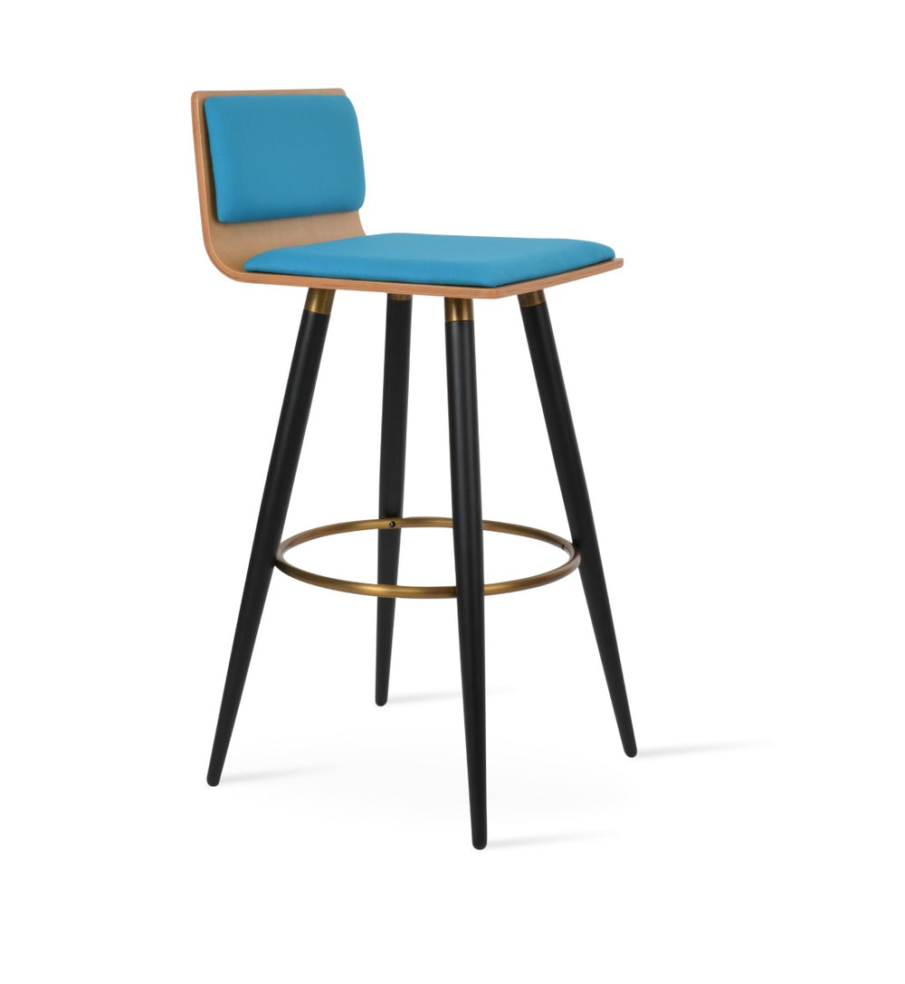 Soho Concept Corona Ana Barstools & Counterstools With Stylish Camira Era Fabric & Nubuck Upholstery – 10 Year Guarantee Black,Brass,Natural,Turquoise  Soho-concept-dining-chair-10914