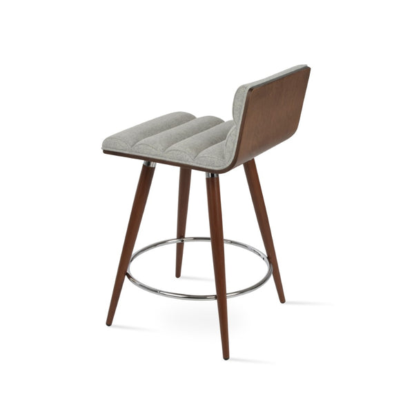 Soho Concept Corona Ana Barstools & Counterstools - Stylish Plywood Seat, Comfort Upholstery, 10-year Guarantee! Walnut,Silver  Soho-concept-dining-chair-06629