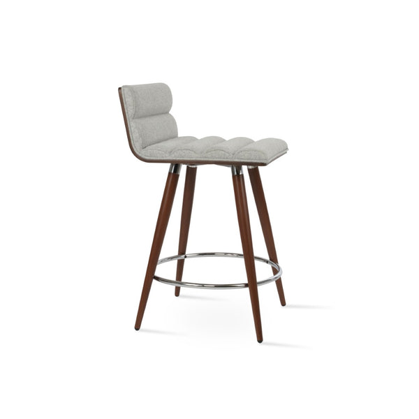 Soho Concept Corona Ana Barstools & Counterstools - Stylish Plywood Seat, Comfort Upholstery, 10-year Guarantee! Walnut,Silver  Soho-concept-dining-chair-07600