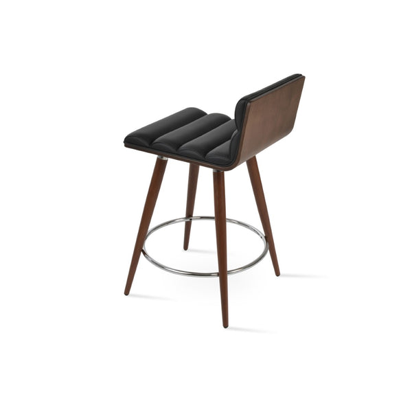 Soho Concept Corona Ana Barstools & Counterstools - Stylish Plywood Seats With Soft Upholstery & Elegant Bases Walnut,Black  Soho-concept-dining-chair-10918