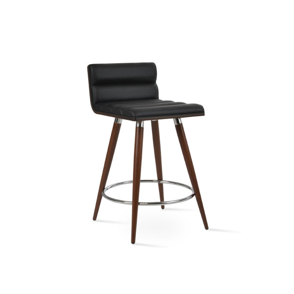 Soho Concept Corona Ana Barstools & Counterstools - Stylish Plywood Seats With Soft Upholstery & Elegant Bases Walnut,Black  Soho-concept-dining-chair-07599