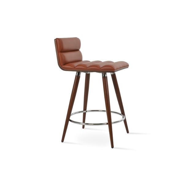Soho Concept Corona Ana Barstools & Counterstools - Stylish Plywood Seats With Soft Upholstery & Elegant Bases Walnut  Soho-concept-dining-chair-07595