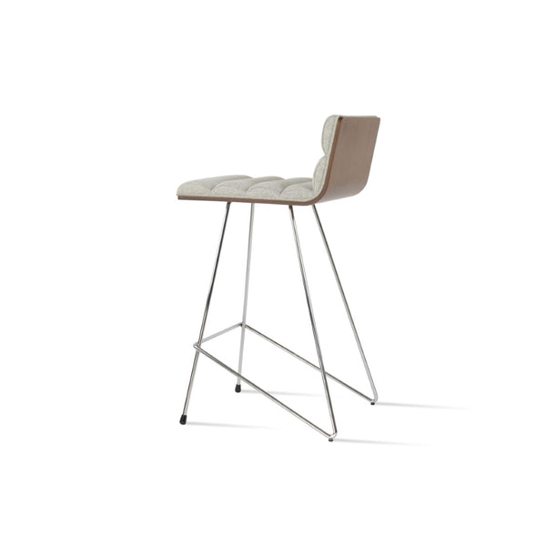 Soho Concept Corona Cat - Stylish Barstools With Comfort Wool Upholstery, Durable Wire Frame, 10-year Guarantee Chrome,Silver  Soho-concept-dining-chair-07618