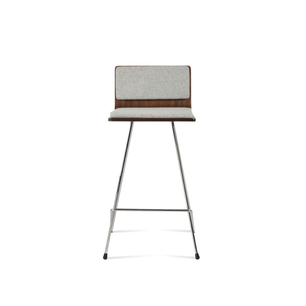 Soho Concept Corona Cat - Stylish Barstools With Comfort Wool Upholstery, Durable Wire Frame, 10-year Guarantee Chrome,Silver  Soho-concept-dining-chair-10949