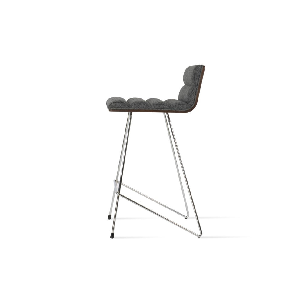 Soho Concept Corona Cat - Stylish Barstools With Comfort Wool Upholstery, Durable Wire Frame, 10-year Guarantee Black  Soho-concept-dining-chair-10989