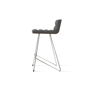 Soho Concept Corona Cat - Stylish Barstools With Comfort Wool Upholstery, Durable Wire Frame, 10-year Guarantee Chrome,Walnut,Dark Grey  Soho-concept-dining-chair-10943