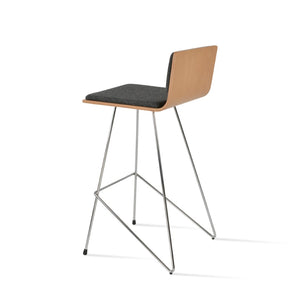 Soho Concept Corona Cat - Stylish Bar & Counter Stools With Plywood Seats And Soft Leatherette Upholstery Chrome,Black  Soho-concept-dining-chair-07614