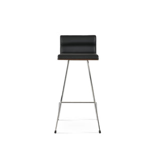 Soho Concept Corona Cat - Stylish Bar & Counter Stools With Plywood Seats And Soft Leatherette Upholstery Chrome,Walnut,Black  Soho-concept-dining-chair-10942