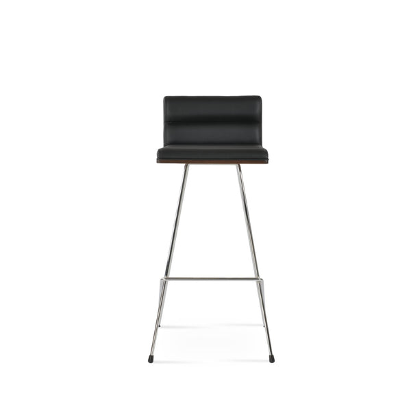 Soho Concept Corona Cat - Stylish Bar & Counter Stools With Plywood Seats And Soft Leatherette Upholstery Chrome,Walnut,Black  Soho-concept-dining-chair-10942
