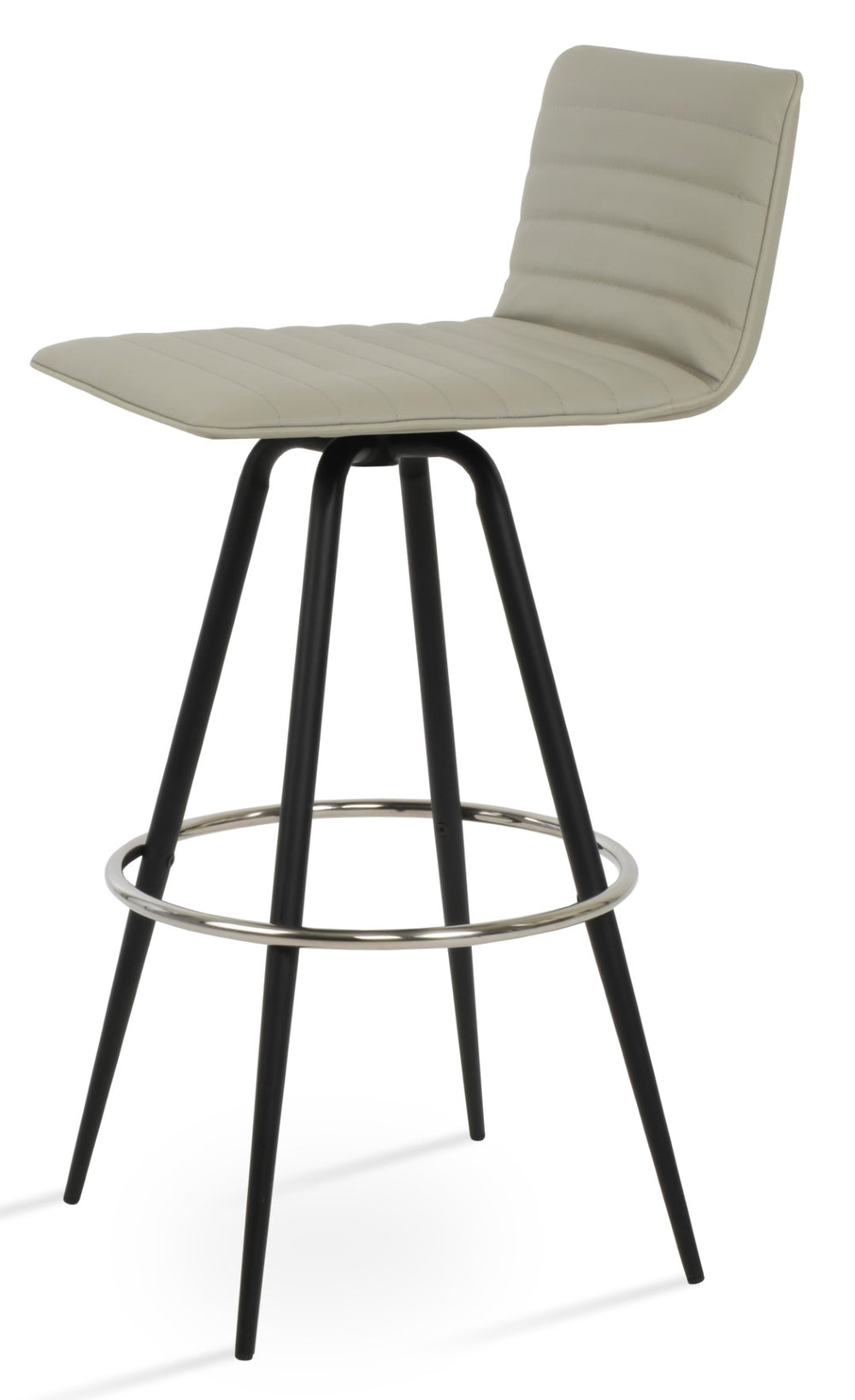 Soho Concept Corona Ana Barstools & Counterstools - Stylish Leatherette Upholstery & Durable Metal Legs, 2-year Guarantee Light Grey  Soho-concept-dining-chair-10954