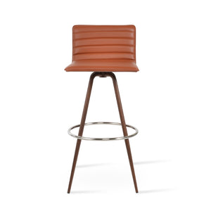 Soho Concept Corona Barstools & Counterstools – Elegant Upholstered Leatherette Seating With Solid Wood Bases Walnut  Soho-concept-dining-chair-10955