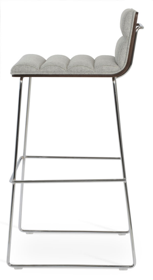 Soho Concept Corona Barstools & Counterstools - Ergonomic Design With Plywood Seats & Comfort Upholstery, 10-year Warranty Chrome,Silver  Soho-concept-dining-chair-10956
