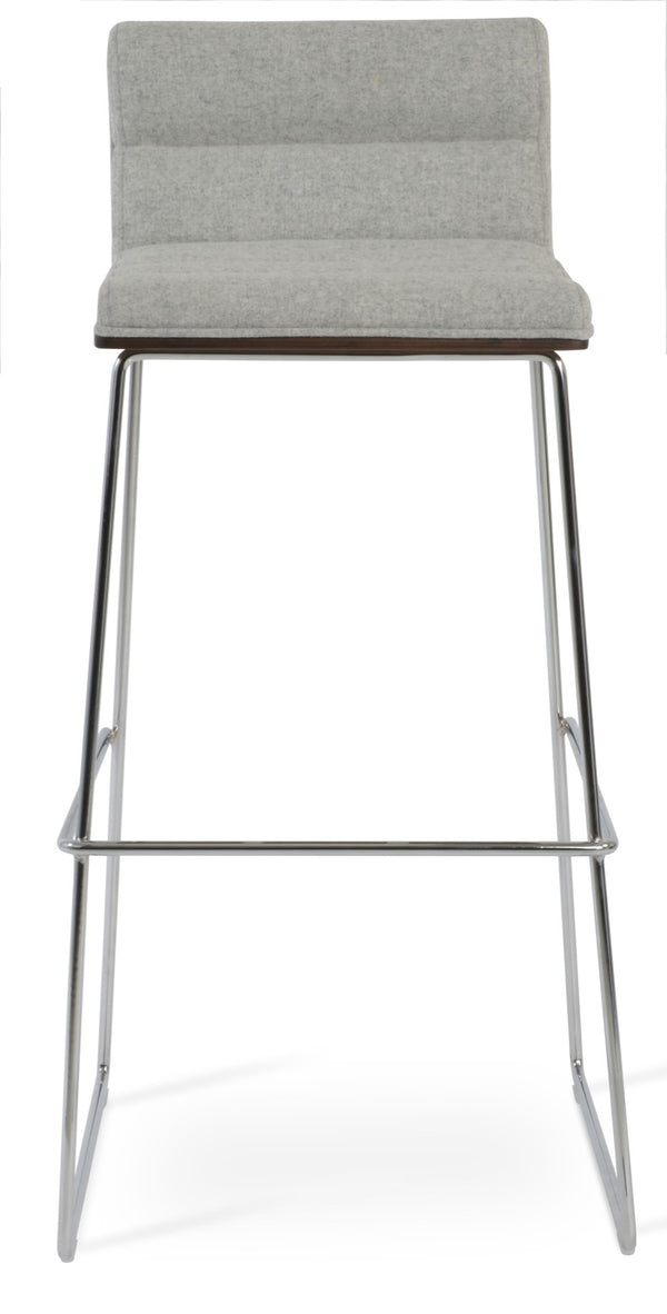 Soho Concept Corona Barstools & Counterstools - Ergonomic Design With Plywood Seats & Comfort Upholstery, 10-year Warranty Chrome,Silver  Soho-concept-dining-chair-07623