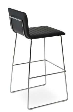 Soho Concept Corona Barstools & Counterstools - Stylish Leatherette, Chrome/Black Wire Bases, 2-year Guarantee! Chrome,Black  Soho-concept-dining-chair-10972