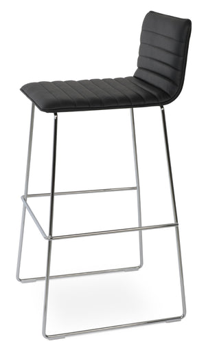 Soho Concept Corona Barstools & Counterstools - Stylish Leatherette, Chrome/Black Wire Bases, 2-year Guarantee! Chrome,Black  Soho-concept-dining-chair-07625