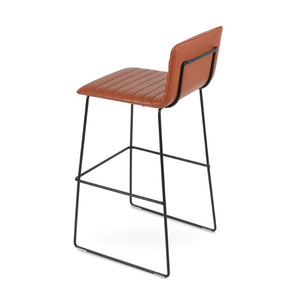 Soho Concept Corona Barstools & Counterstools - Stylish Leatherette, Chrome/Black Wire Bases, 2-year Guarantee! Black  Soho-concept-dining-chair-10974