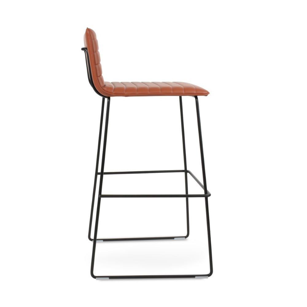 Soho Concept Corona Barstools & Counterstools - Stylish Leatherette, Chrome/Black Wire Bases, 2-year Guarantee! Chrome,Grey  Soho-concept-dining-chair-11034