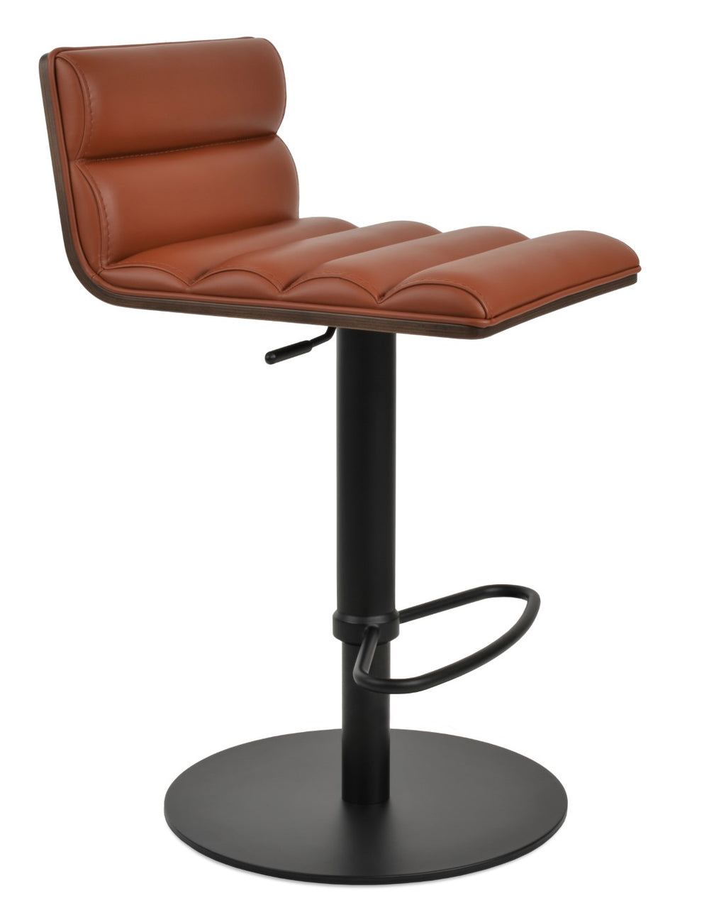 Soho Concept Corona Comfort Barstools & Counterstools With Plywood Seat, Leatherette Upholstery, Adjustable Heights Black,Walnut  Soho-concept-dining-chair-10928