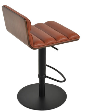 Soho Concept Corona Comfort Piston Barstools & Counterstools - Adjustable Height, Soft Leatherette Seat & Footrest Black,Walnut  Soho-concept-dining-chair-07627