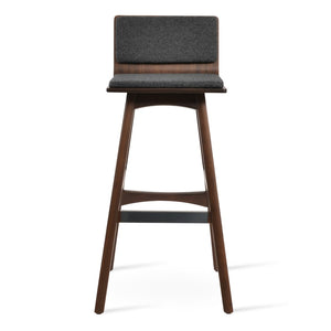 Soho Concept Corona Wood Barstools & Counterstools With Removable Camira Blazer Wool Pads – 10-year Guarantee! Dark Grey  Soho-concept-dining-chair-06641