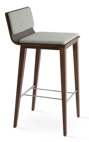 Soho Concept Corona Wood Barstools & Counterstools With Removable Camira Blazer Wool Pads – 10-year Guarantee! Walnut  Soho-concept-dining-chair-10987