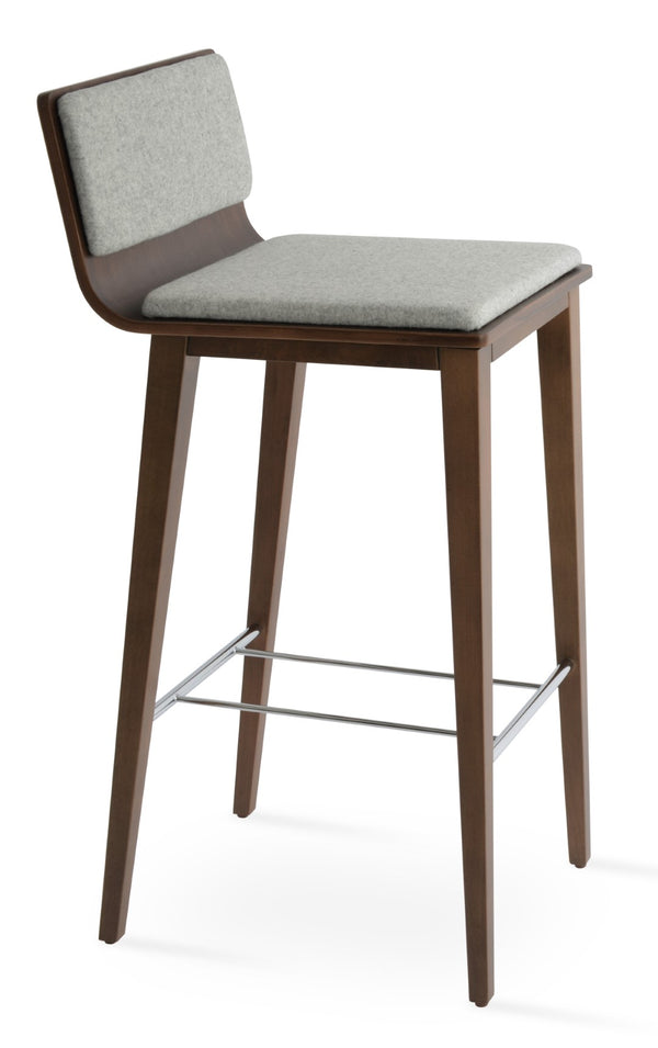 Soho Concept Corona Wood Barstools & Counterstools With Removable Camira Blazer Wool Pads – 10-year Guarantee! Walnut  Soho-concept-dining-chair-10987