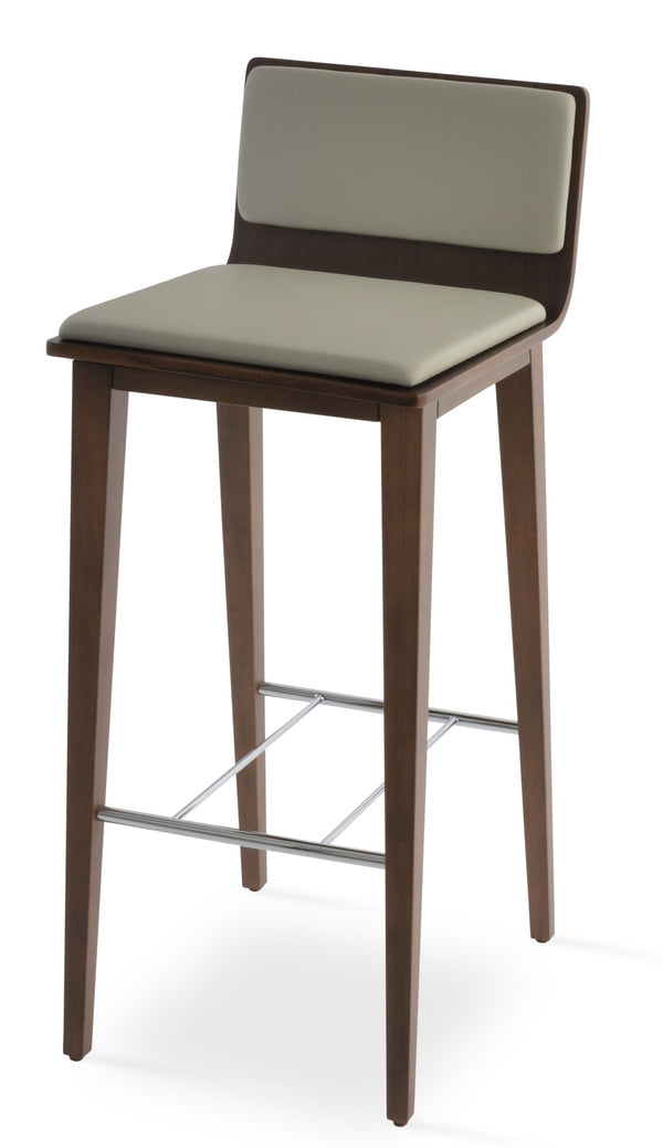 Soho Concept Corona Wood Barstools & Counterstools With Removable Camira Blazer Wool Pads – 10-year Guarantee! Light Grey,Walnut  Soho-concept-dining-chair-10988