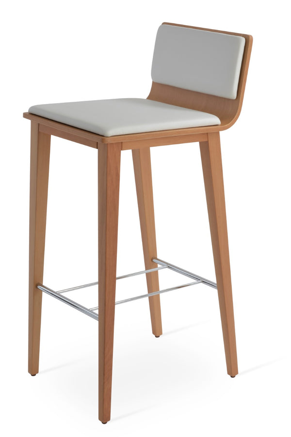 Soho Concept Corona Wood Barstools & Counterstools - Luxurious Upholstery, Solid Wood, 10-year Guarantee, Elegant Design Natural,White  Soho-concept-dining-chair-10985