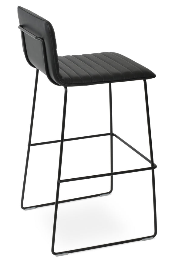 Soho Concept Corona Ana Barstools & Counterstools - Stylish Leatherette Upholstery & Durable Metal Legs, 2-year Guarantee Black  Soho-concept-dining-chair-10925