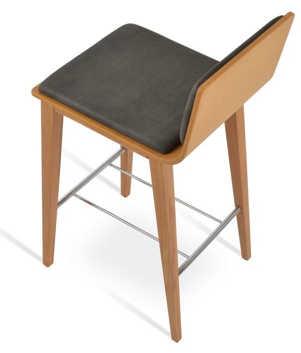 Soho Concept Corona Wood Barstools & Counterstools With Removable Camira Fabric Pads - 10-year Guarantee! Natural,Grey  Soho-concept-dining-chair-07605