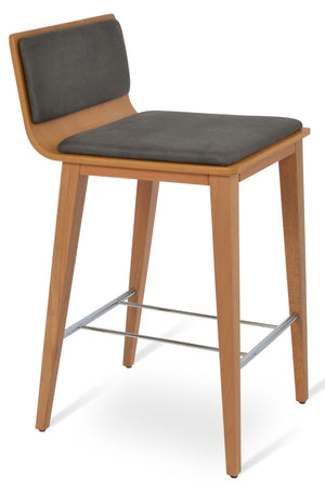 Soho Concept Corona Wood Barstools & Counterstools With Removable Camira Fabric Pads - 10-year Guarantee! Natural,Grey  Soho-concept-dining-chair-06632