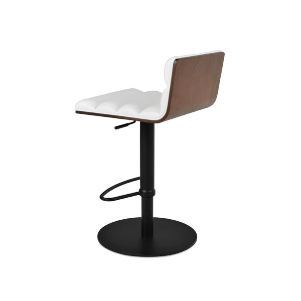 Soho Concept Corona Comfort Piston Barstools & Counterstools - Adjustable Height, Soft Leatherette Seat & Footrest Black,Walnut,White  Soho-concept-dining-chair-10930