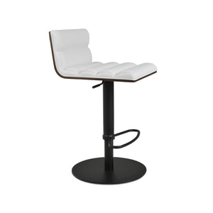 Soho Concept Corona Comfort Piston Barstools & Counterstools - Adjustable Height, Soft Leatherette Seat & Footrest Black,Walnut,White  Soho-concept-dining-chair-07607