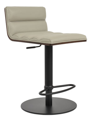 Soho Concept Corona Wood Comfort Barstools & Counterstools - Stylish Upholstered Plywood Seats In Walnut Finish Walnut,Light Grey  Soho-concept-dining-chair-10927
