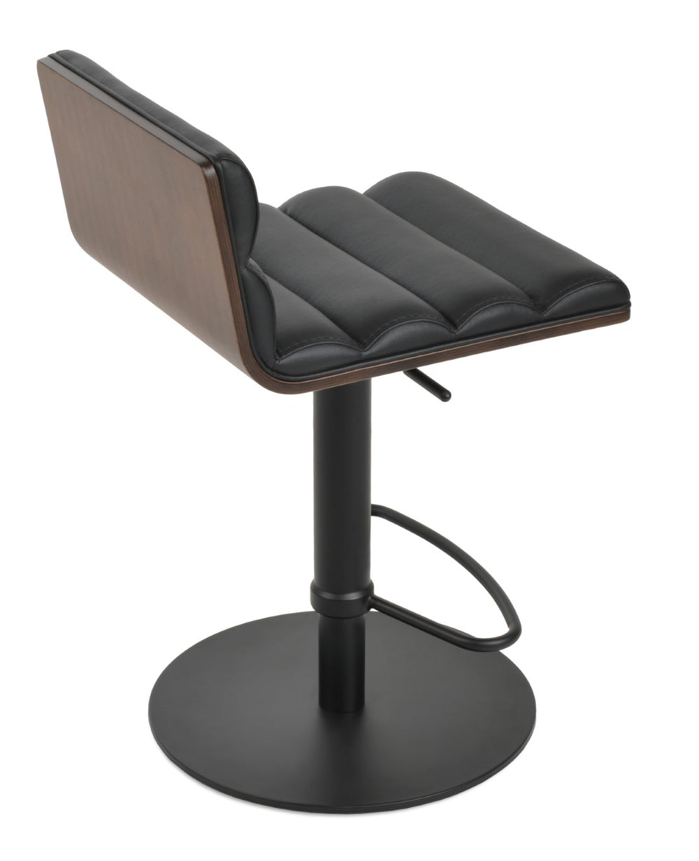 Soho Concept Corona Comfort Barstools & Counterstools With Plywood Seat, Leatherette Upholstery, Adjustable Heights Black,Walnut  Soho-concept-dining-chair-10928