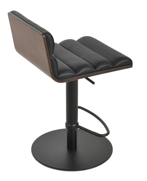 Soho Concept Corona Comfort Barstools & Counterstools With Plywood Seat, Leatherette Upholstery, Adjustable Heights Black,Walnut  Soho-concept-dining-chair-10928
