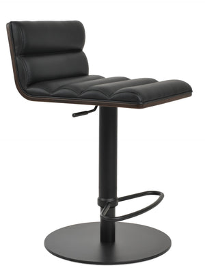 Soho Concept Corona Comfort Piston Barstools & Counterstools - Adjustable Height, Soft Leatherette Seat & Footrest Black,Walnut  Soho-concept-dining-chair-07606