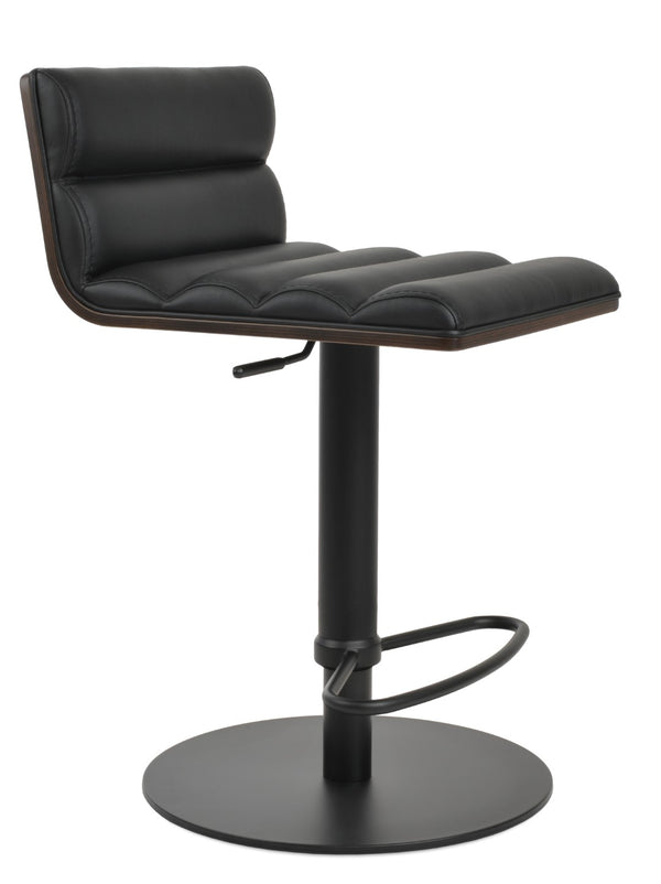 Soho Concept Corona Comfort Piston Barstools & Counterstools - Adjustable Height, Soft Leatherette Seat & Footrest Black,Walnut  Soho-concept-dining-chair-07606