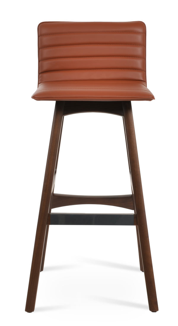 Soho Concept Corona Barstools & Counterstools – Elegant Upholstered Leatherette Seating With Solid Wood Bases Cinnamon  Soho-concept-dining-chair-10935