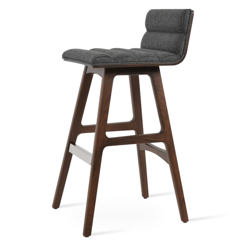 Soho Concept Corona Wood Barstools & Counterstools - Stylish Plywood Seats With Plush Upholstery & 10-year Warranty Walnut,Dark Grey  Soho-concept-dining-chair-10931