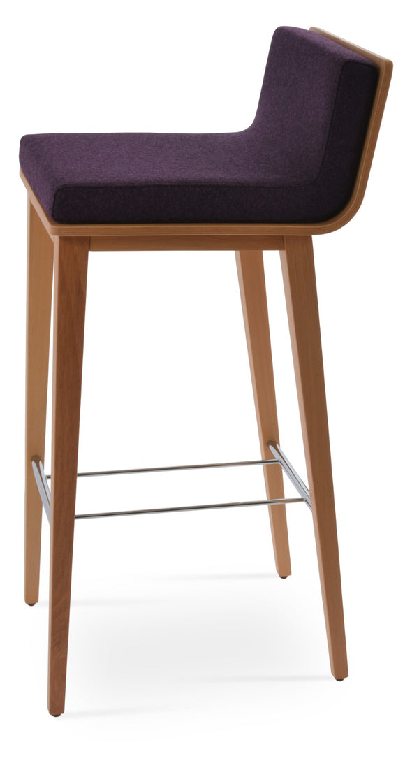 Soho Concept Corona Wood Full Upholstered Stools - Solid Walnut Or Ash, 10-year Guarantee, Luxurious Comfort Natural  Soho-concept-dining-chair-07612