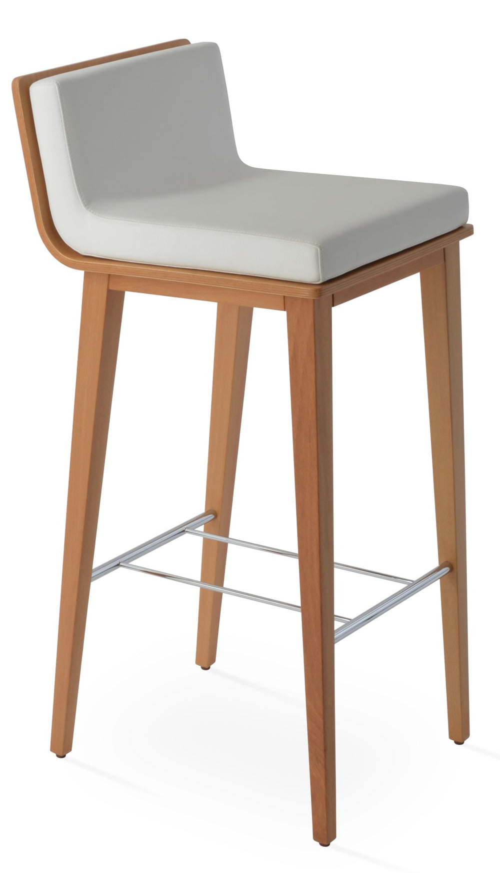 Soho Concept Corona Wood Upholstered Barstools & Counterstools - Premium Leatherette, 2-year Guarantee, Stylish Design Grey,Natural  Soho-concept-dining-chair-07588