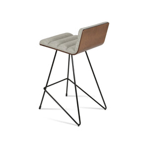 Soho Concept Corona Cat - Stylish Barstools With Comfort Wool Upholstery, Durable Wire Frame, 10-year Guarantee Black,Silver  Soho-concept-dining-chair-10999