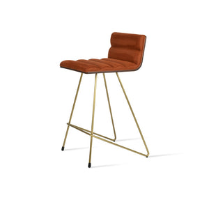 Soho Concept Corona Cat - Stylish Barstools With Plywood Seat & Luxurious Upholstery For Ultimate Comfort Brass,Walnut  Soho-concept-dining-chair-11011