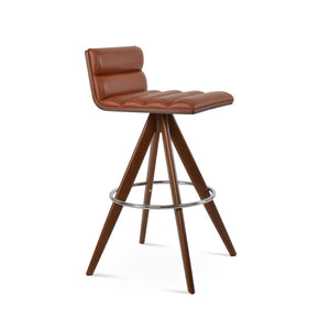 Soho Concept Corona Comfort Pyramid Mw Swivel Barstools – Elegant Upholstery & Stylish Metal Base Options Walnut  Soho-concept-dining-chair-07636