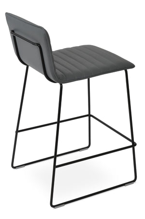 Soho Concept Corona Barstools & Counterstools - Stylish Leatherette, Chrome/Black Wire Bases, 2-year Guarantee! Black,Grey  Soho-concept-dining-chair-11032