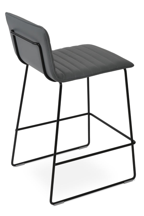 Soho Concept Corona Barstools & Counterstools - Stylish Leatherette, Chrome/Black Wire Bases, 2-year Guarantee! Black,Grey  Soho-concept-dining-chair-11032