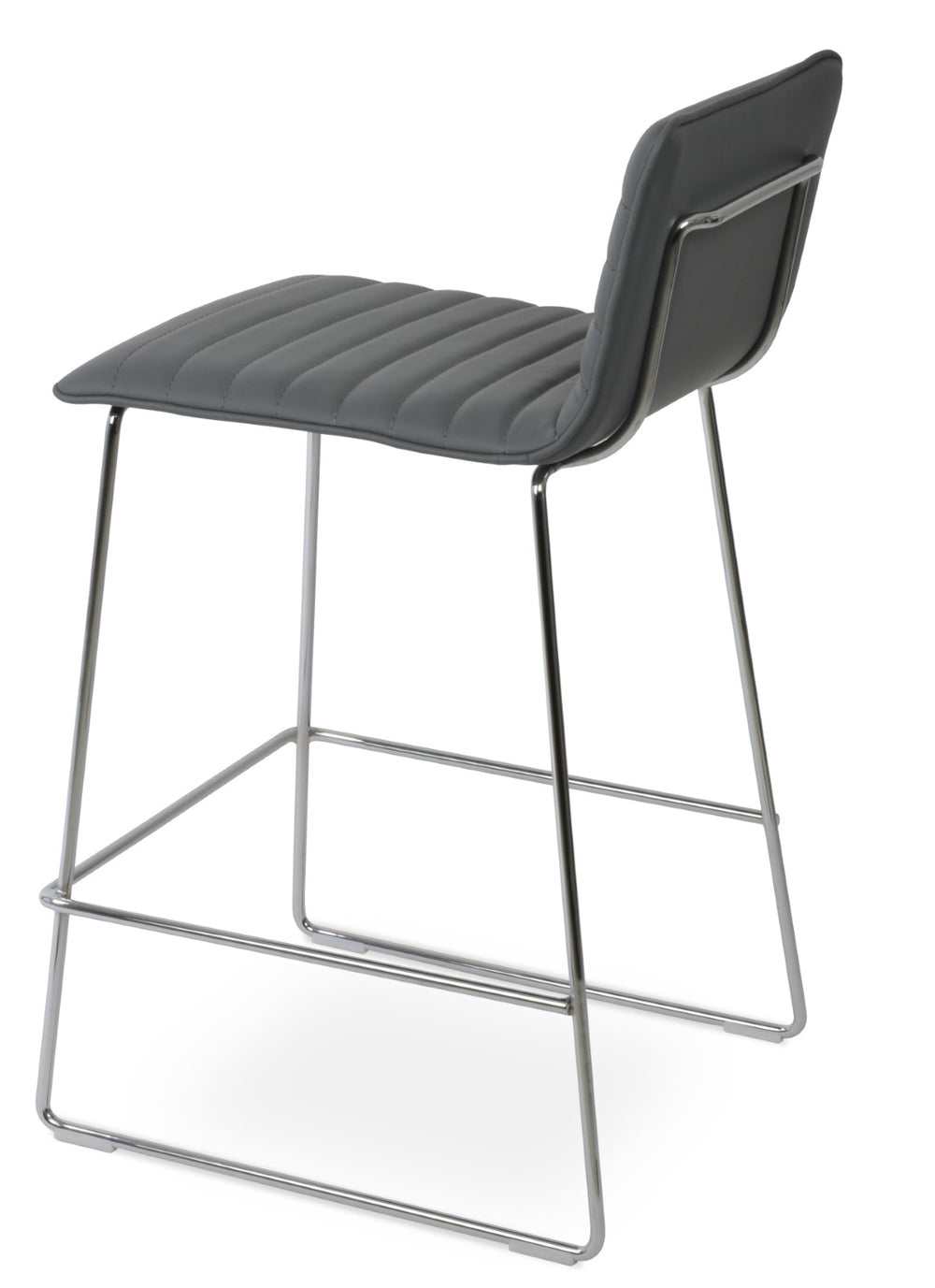 Soho Concept Corona Barstools & Counterstools - Stylish Leatherette, Chrome/Black Wire Bases, 2-year Guarantee! Chrome,Grey  Soho-concept-dining-chair-11034
